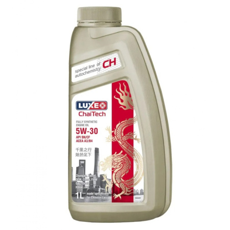 Масло моторное синтетическое LUXE B2C 30424 ChaiTech 5W30,  ACEA A3/B3, A3/B4, 1 л. API SN/CF Россия 1/12 шт.