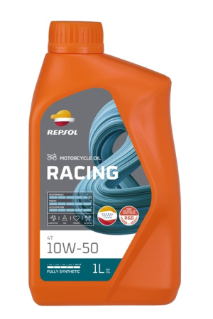 Масло моторное синтетическое Repsol Racing 4T 10W50, 1 л, JASO T903:2016 MA2; API SN, RPP2000NHC JASO T903:2016 MA2; API SN 60866/R Россия 1/12 шт.
